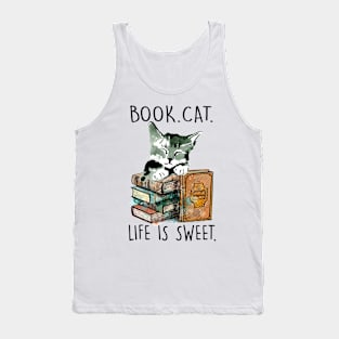 Book cat Tank Top